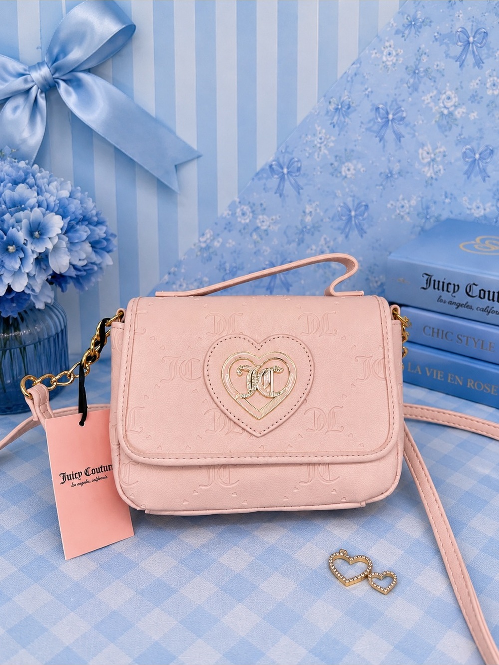 Juicy couture only you n me flap crossbody purse